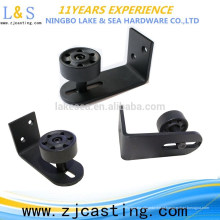 LS-D06 Black Powder Revestido Guia Inferior Guia Stay Para Hardware de Porta Deslizante Barn Hardware de Piso Ajustável